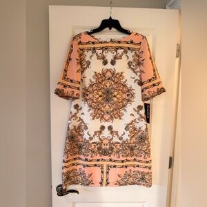 Scarlett Women's Peach and White Baroque Easter Dress